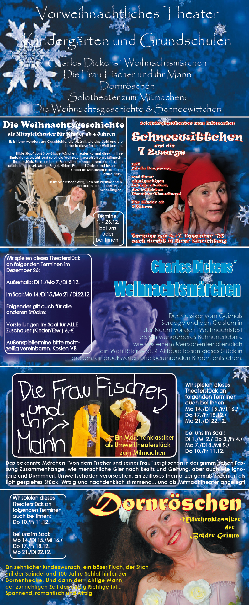 Vorweihnachtl. Theater 26 für Kitas+Schulen